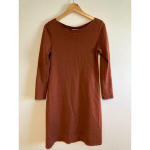 Soft Surroundings Rusty Orange Long Sleeve Wool Blend Dress Size XS
